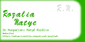 rozalia matye business card